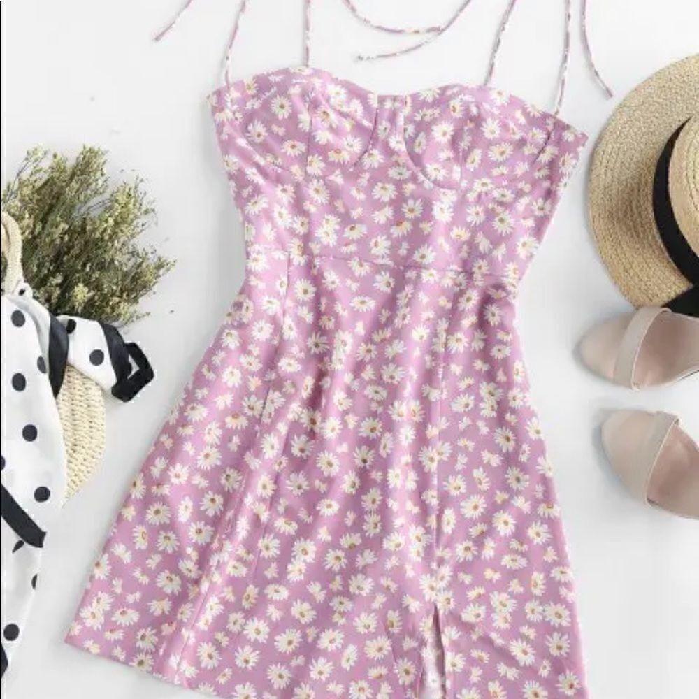 NWT Zaful Purple Floral Dress